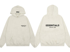 Fog Essentials Oat‑Heather Oversized Pullover Hoodie