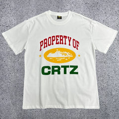 Corteiz Property of CRTZ T-Shirt – White/Multi