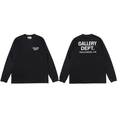 Gallery Dept. Hollywood Logo Long Sleeve T-Shirt - Black