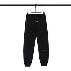 Fog Essentials Black Signature Joggers – Dark Relaxed Fit Hip-Hop Street Style