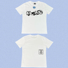 ADWYSD White Chaos Letter Print Tee