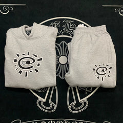 ADWYSD Logo Heavyweight Hoodie and Sweatpants Set - Athletic Grey