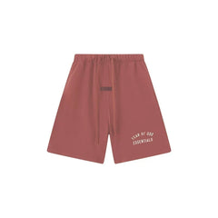 Fog Essentials Vintage Red Relaxed Sweat Shorts – Bold Casual Street Style