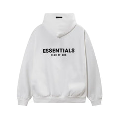 Fog Essentials Big Front Logo Cropped‑Hem Oversized Hooded Sweatshirt
