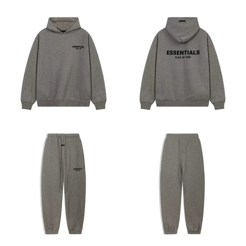 Fog Essentials Letter Print Oversized Hoodie & Sweatpants Two‑Piece Set