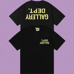 Gallery Dept. Inverted Logo Short Sleeve T-Shirt - Black/Yellow