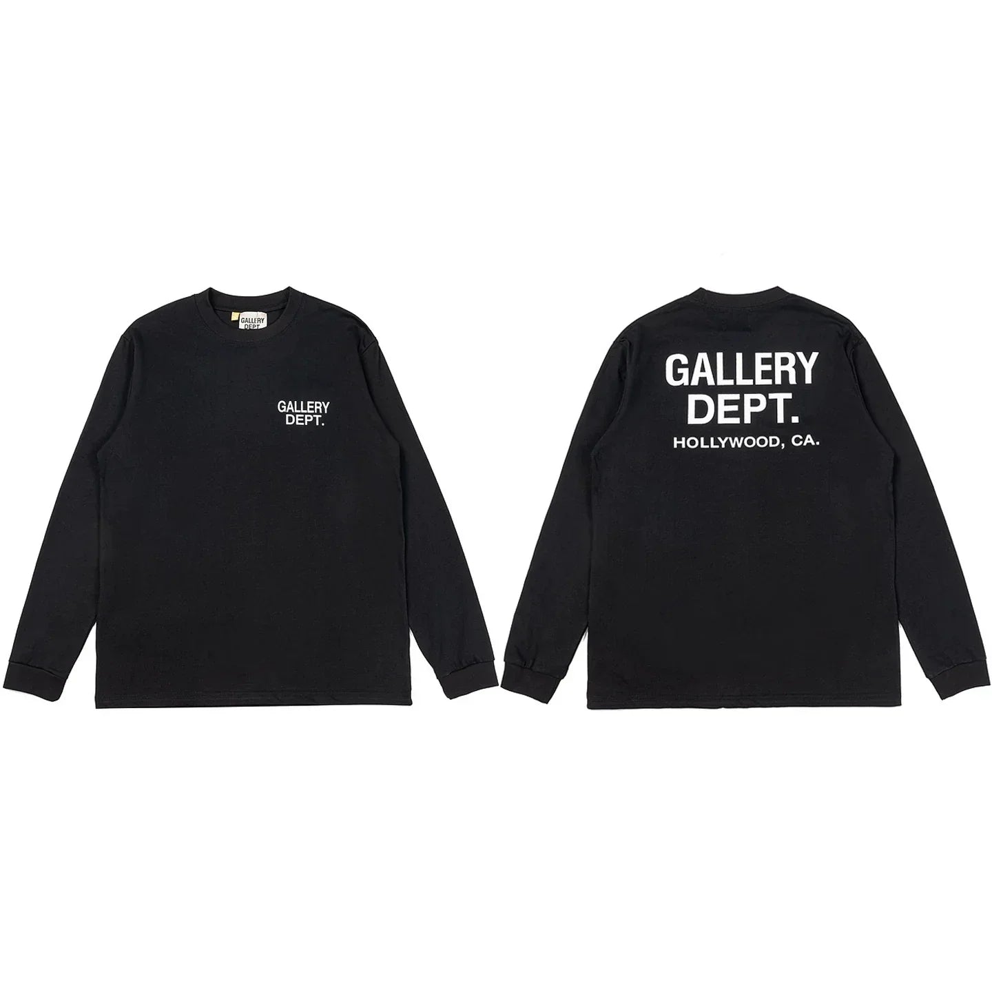 Gallery Dept. Hollywood Logo Long Sleeve T-Shirt - Black