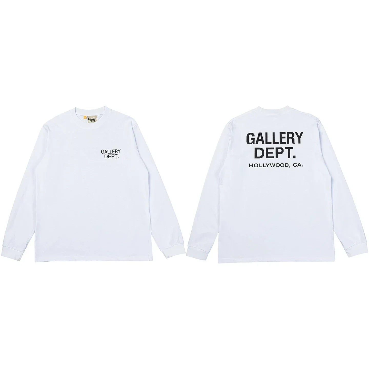 Gallery Dept. Hollywood Logo Long Sleeve T-Shirt - White