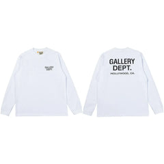 Gallery Dept. Hollywood Logo Long Sleeve T-Shirt - White