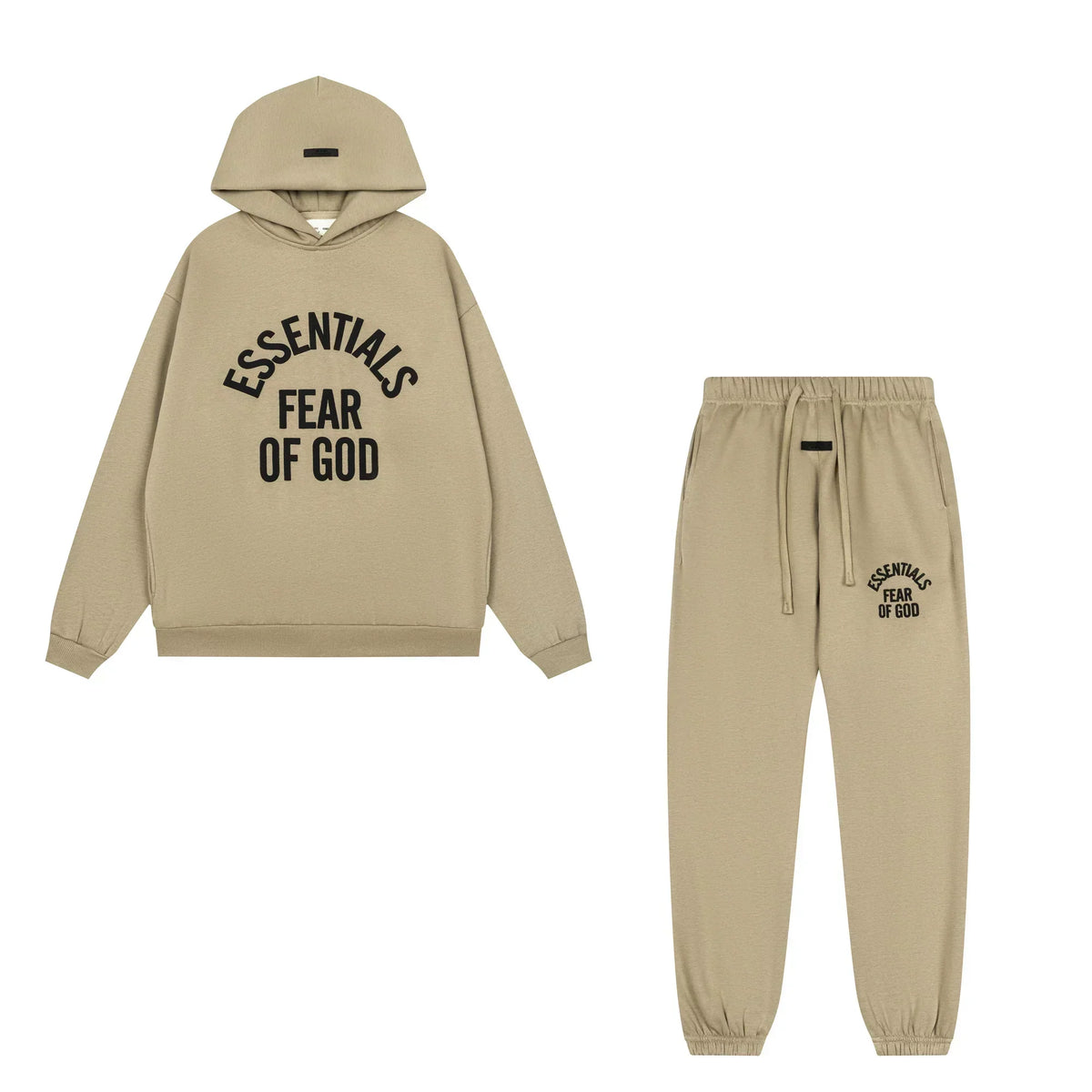 Fog Essentials Drop‑Shoulder Hooded Sweatshirt & Drawstring Jogger Pants Co‑Ord Set