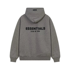 Fog Essentials Classic Logo Dark Heather‑Grey Heavy‑Weight Oversized Pullover Hoodie