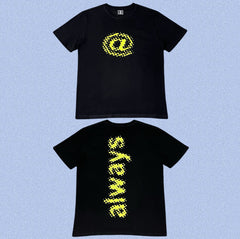 ADWYSD Black Yellow Double‑Sided Print Tee