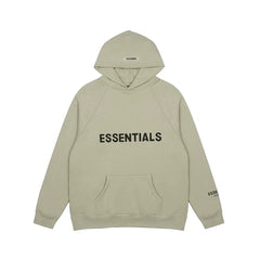Fog Essentials Sage‑Green Minimalist Oversized Street‑Wear Hoodie