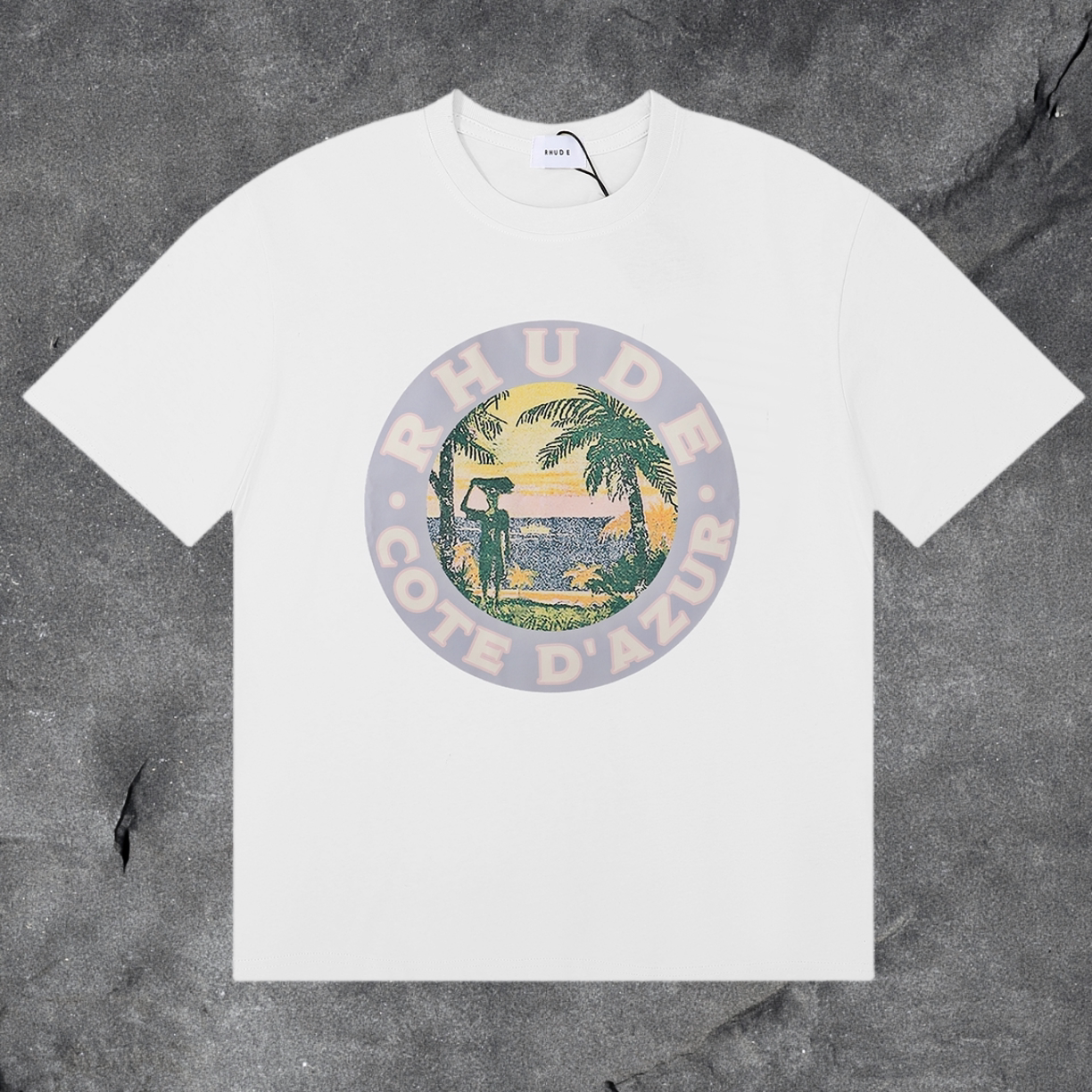 RHUDE Côte D’Azur Graphic T-Shirt White